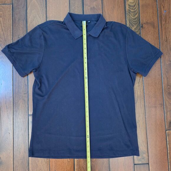 Uniqlo x Theory Shirt Men's Size XL Short Sleeve 1/4 Zip Lightweight Blue Airism - Picture 5 of 9